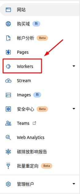 Cloudflare Workers Menu